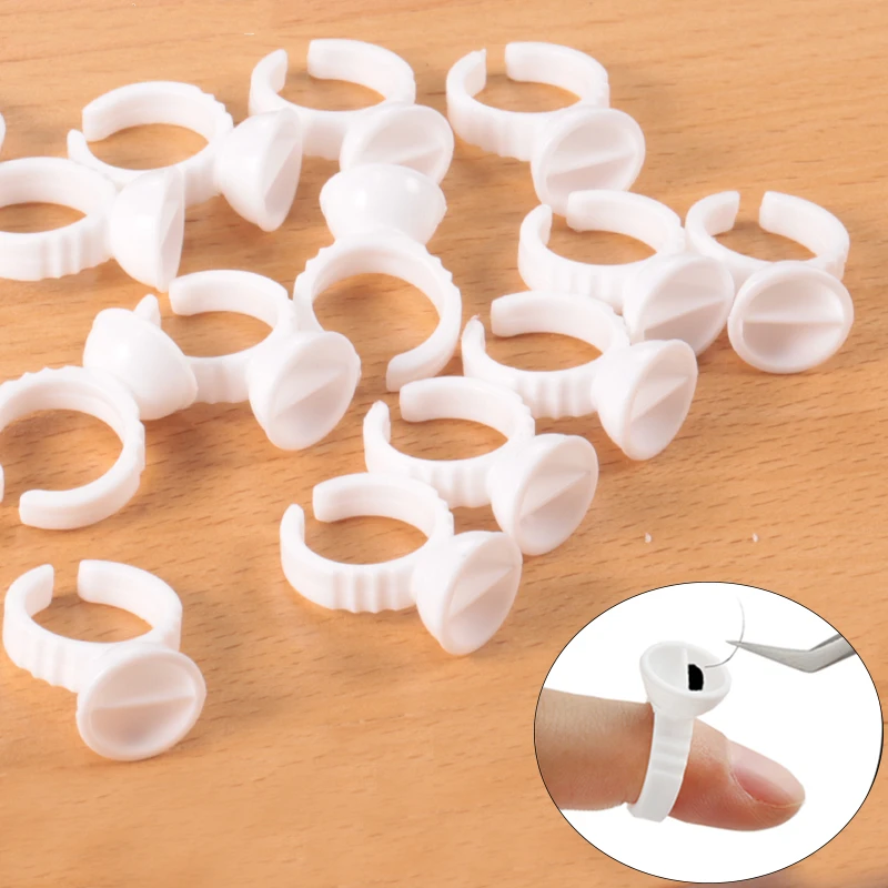 Дропшиппинг 100 шт одноразовые накладные ресницы держатель для клея кольца тату