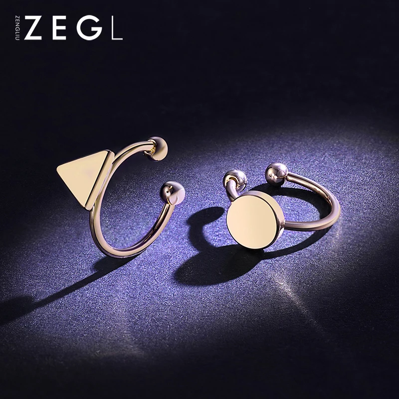 ZEGL простые мини клипсы для ушей женские ушей|Серьги-клипсы| |