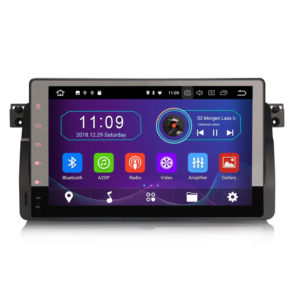 Erisin ES3996B Авто 9 'Ƈ Din Android 8 1 Автомобильный DVD плеер для BMW 3 серии E46 M3 Rover75 мг gps