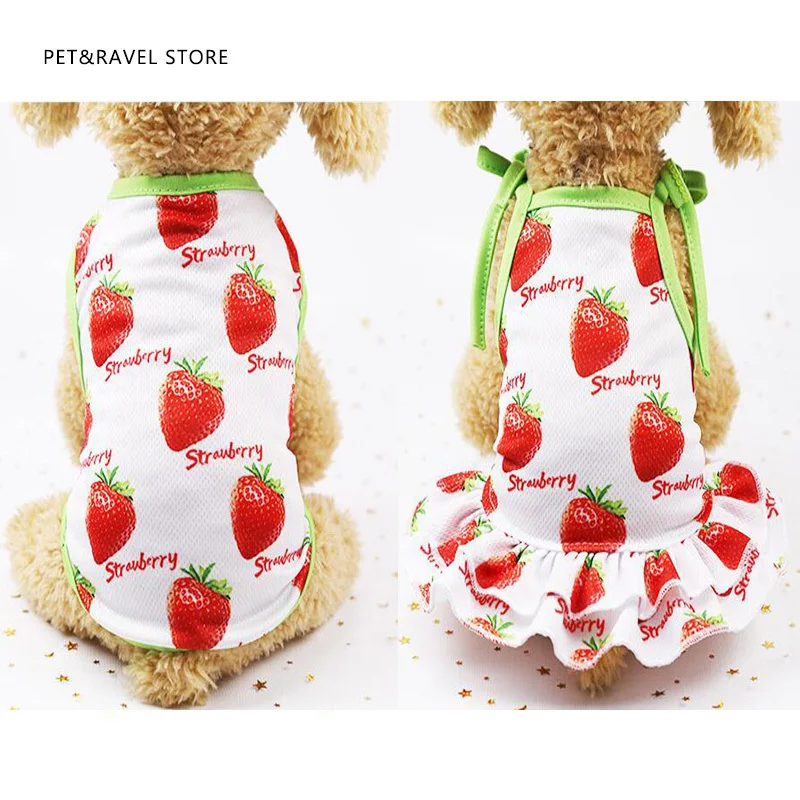 Pets Clothes &amp Accessories Pineapple Strawberry Banana Printing Guest Poodle Puppy Skirt T Pity Lovers Dress | Дом и сад