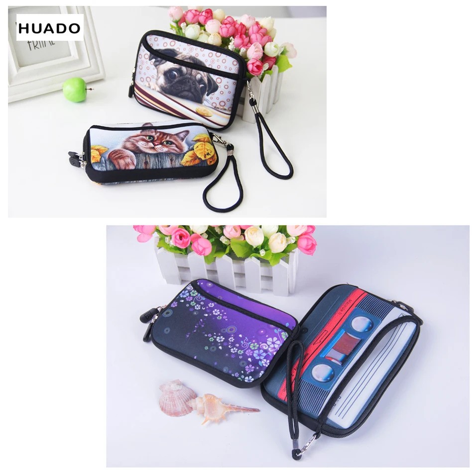 Customized Lady Wallet Short Zipper Purse Neoprene Wallets Bag coin purses mini change purse wallet |