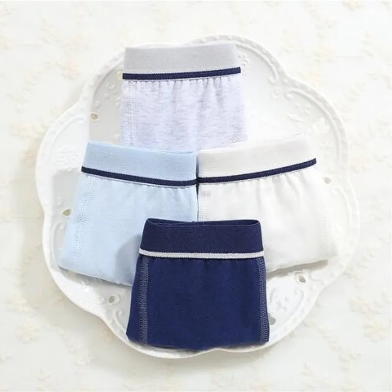 Трусы боксеры для мальчиков х/б однотонные на Возраст 3 10 лет 8 шт./лот|boys underwear|kids