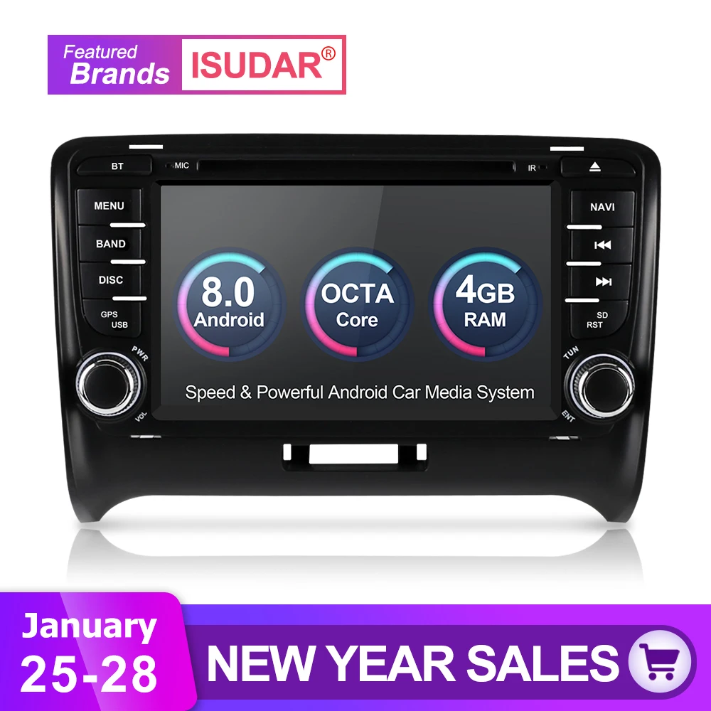 Isudar Автомобильный мультимедийный проигрыватель DSP автомобильный радиоприемник