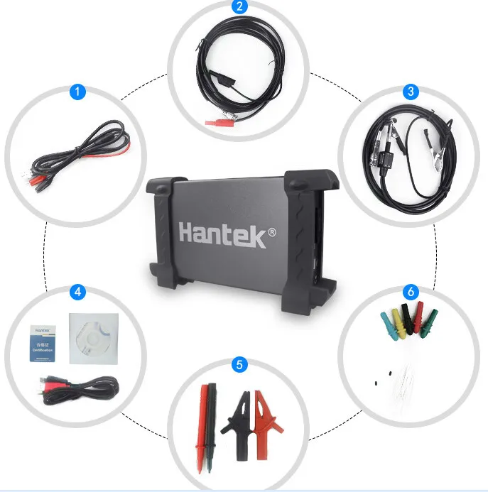 Hantek 6074BE 4 канала 70 МГц полоса пропускания автомобильный osciclloscope цифровой USB