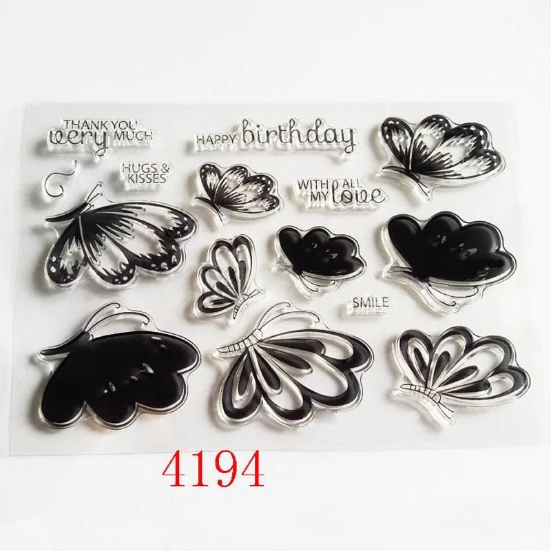 4194 DIY Мультяшные животные силиконовые уплотнения штамп для скрапбукинга фотоальбом Декор трафареты тиснение папка дети ручной работы ремесло игрушки - Цвет: 4194