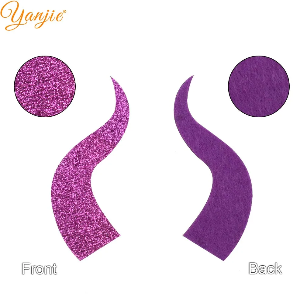 10pairs/lot Glitter Felt Devil Horn For Girls Women Headband Hot Sale Halloween Party Kids Hair Bow DIY Hair Accessories