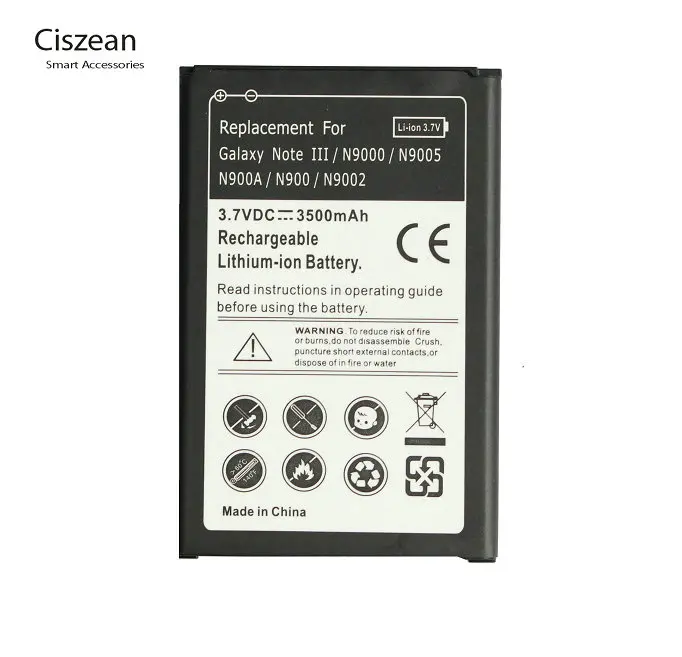 10 шт./лот 3500 мАч eb-b800be replacemtne Батарея для Samsung Galaxy Note III 3 N9000 N900 N900A N900T N9002 N9005 N9006 n9008
