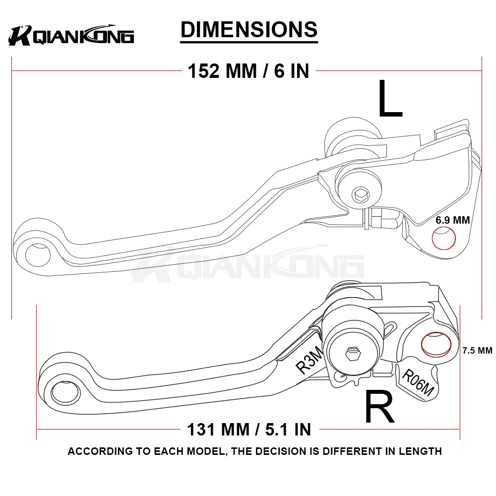 Рычаг тормоза для мотоцикла HONDA CR80R CR85R CR125R CR250R CRF150R CRF450R 92-16 CR 80 85 125 250 CRF рычаги