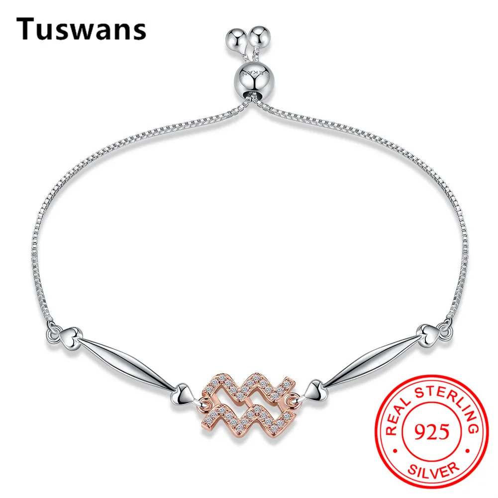 Женский браслет из серебра 100% пробы с 12 созвездиями|charm bracelet|bracelet withbracelet fashion |