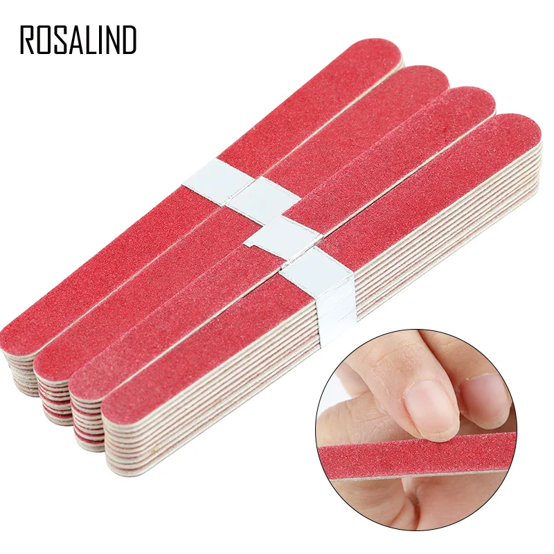 ROSALIND 40 шт./лот пилочка для ногтей маникюрный педикюр буферная Шлифовальная Пилка