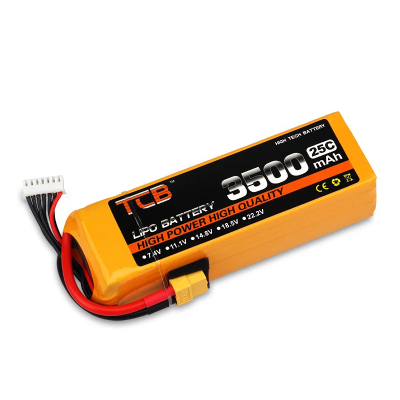 TCB RC Lipo батарея 6 S 22 2 V 3500 mAh 25C 35C для дрона вертолет Квадрокоптер автомобиль FPV