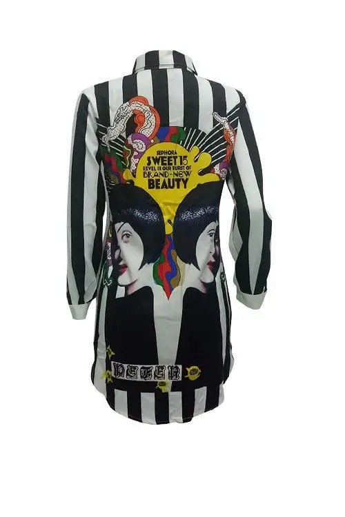 Женское платье рубашка с длинным рукавом размера плюс повседневное короткое