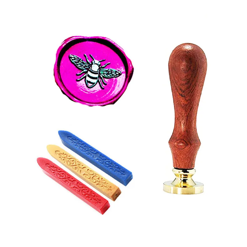 

Пчела насекомое Летающий восковой штамп искусство ремесла восковая печать штамп металлический штамп приглашение на свадьбу письмо