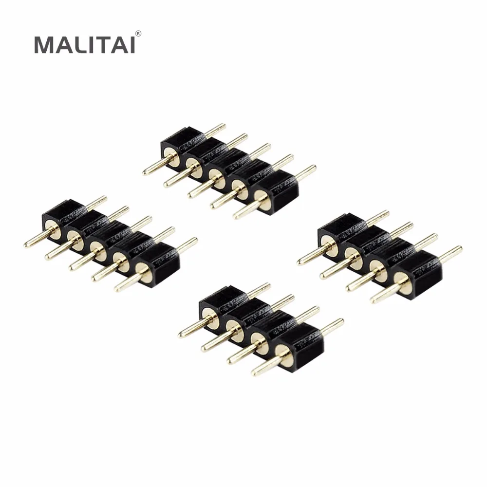 10 шт./лот 4 контактный RGB/5 RGBW RGBWW игольчатый разъем для светодиодной ленты 3528 2835 5050|4