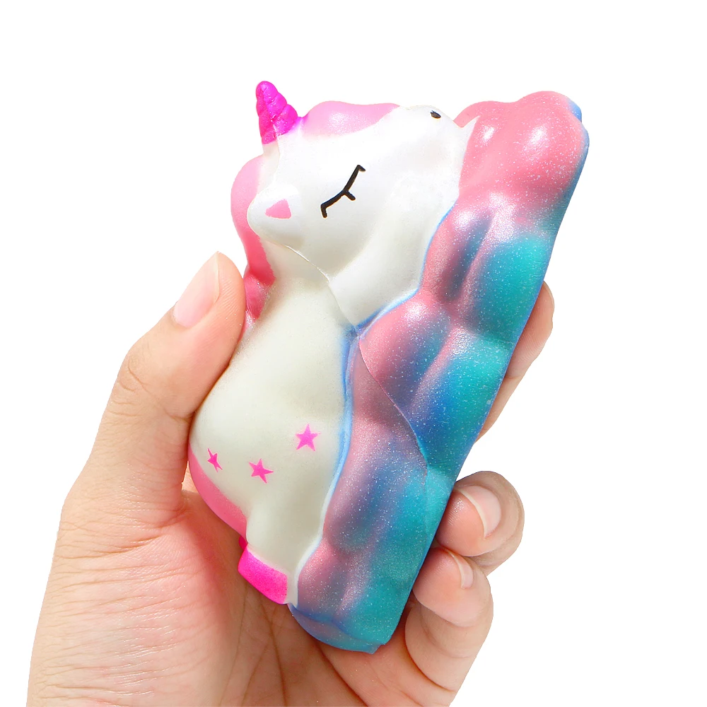 Симпатичные Galaxy Единорог мягкими красочные Squishies крем Ароматические замедлить