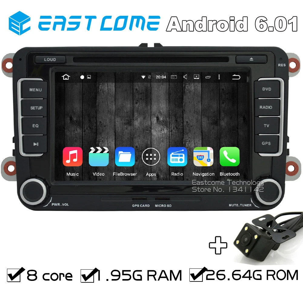Octa Core 8 Android 6 01 автомобильный DVD для Volkswagen VW PASSAT CC Golf 5 Tiguan Touran EOS с резервной камерой