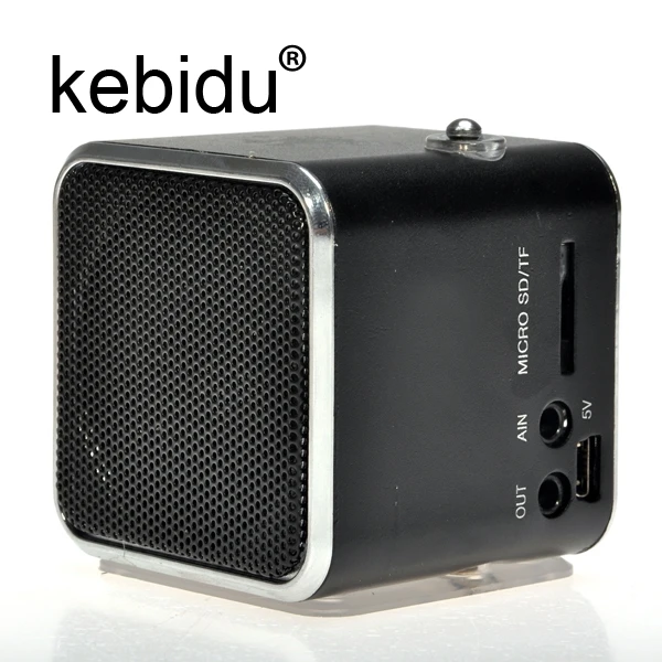 Kebidu Мини Портативный алюминиевый сплав USB динамик усилитель звука FM радио