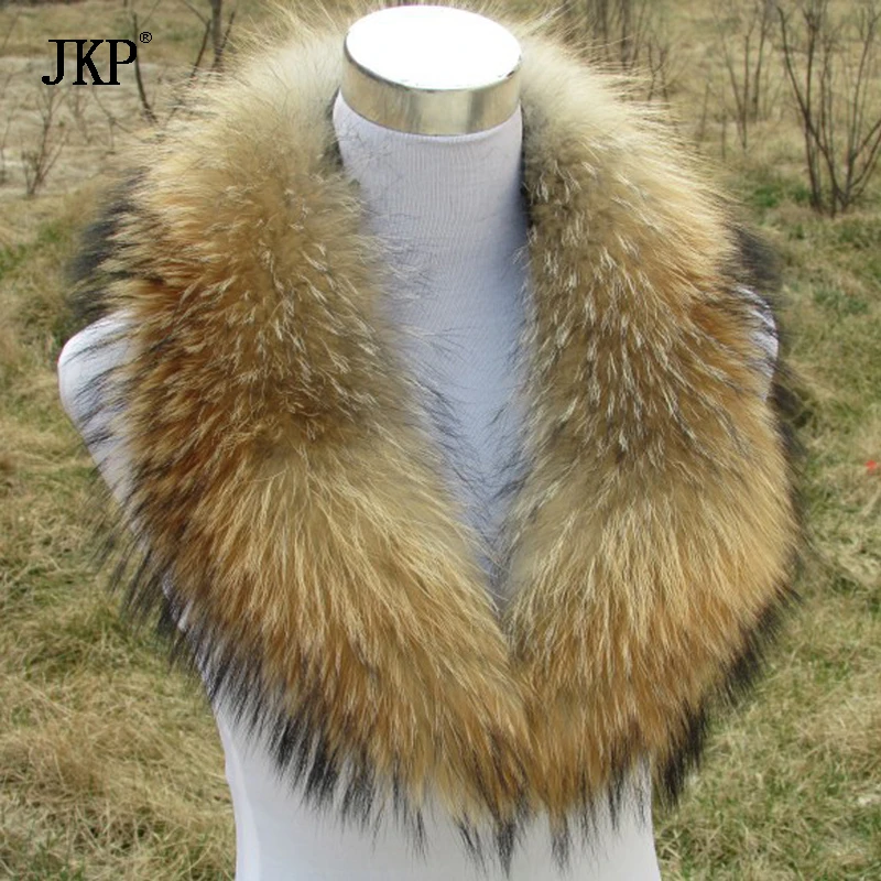 Women Real Raccoon Fur Scarf 100% Natural Collar Shawl Winter Warm Scarves | Wraps