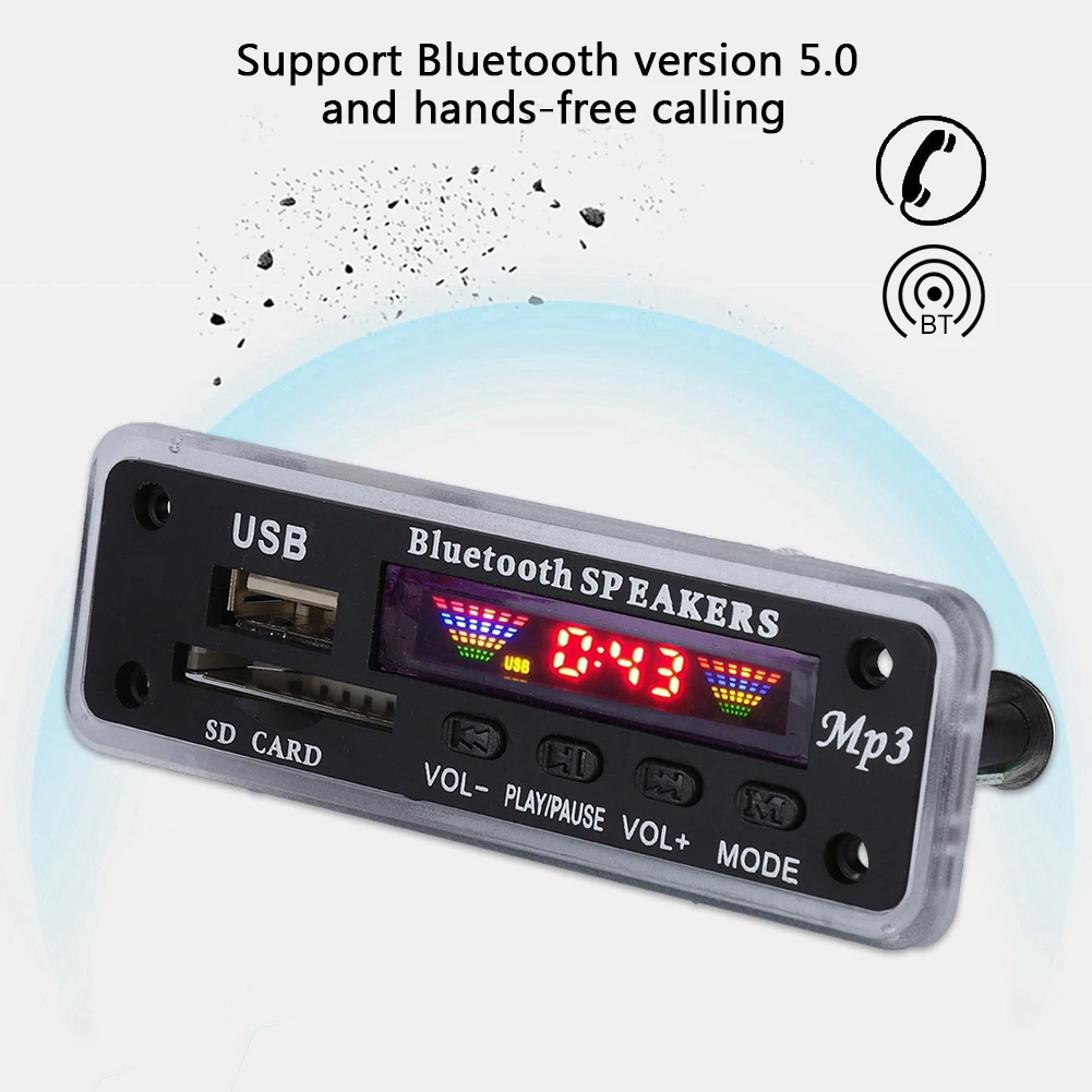 Автомобильный Динамик модуль fm-радио USB SD карта беспроводной Bluetooth 5,0 MP3 декодер доска хорошее качество