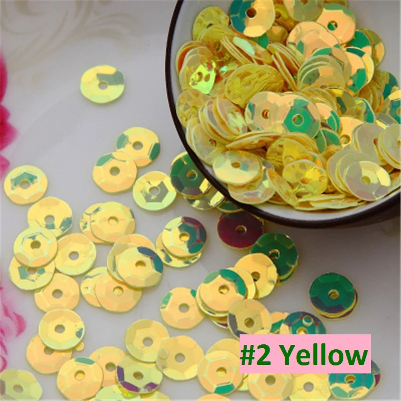 6 мм AB цвета круглая чашка блестки дополнительная блестящая пайетка для фото и