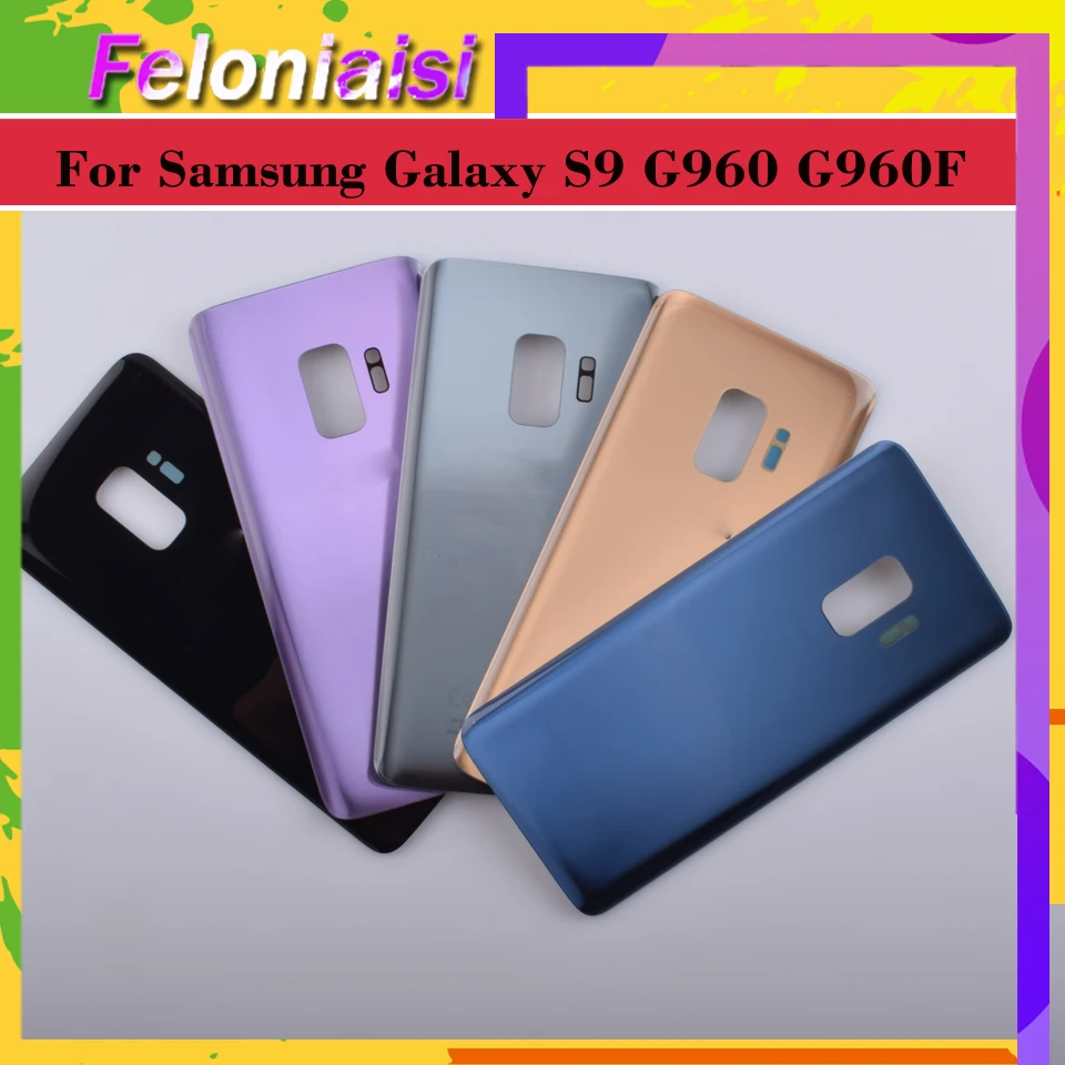 10 шт./для samsung Galaxy S9 G960 G960F SM Корпус Крышка батарейного отсека задняя крышка