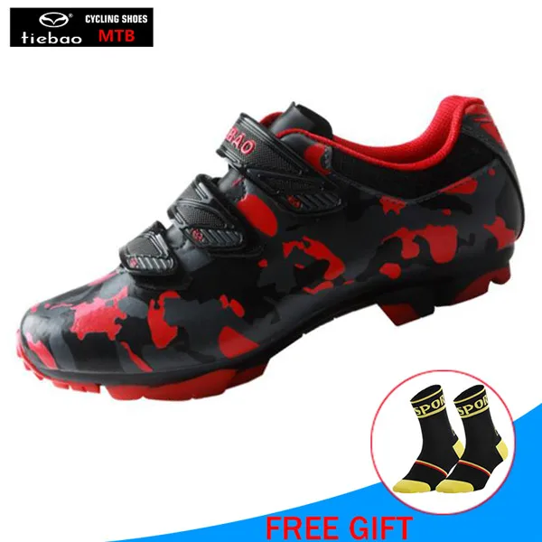 1719 shoes red TIEBAO профессиональная обувь для велоспорта Sapatilha Ciclismo Mtb обувь мужская обувь для горного велосипеда обувь для езды на велосипеде уличные спортивные кроссовки - Цвет: 1719 shoes red