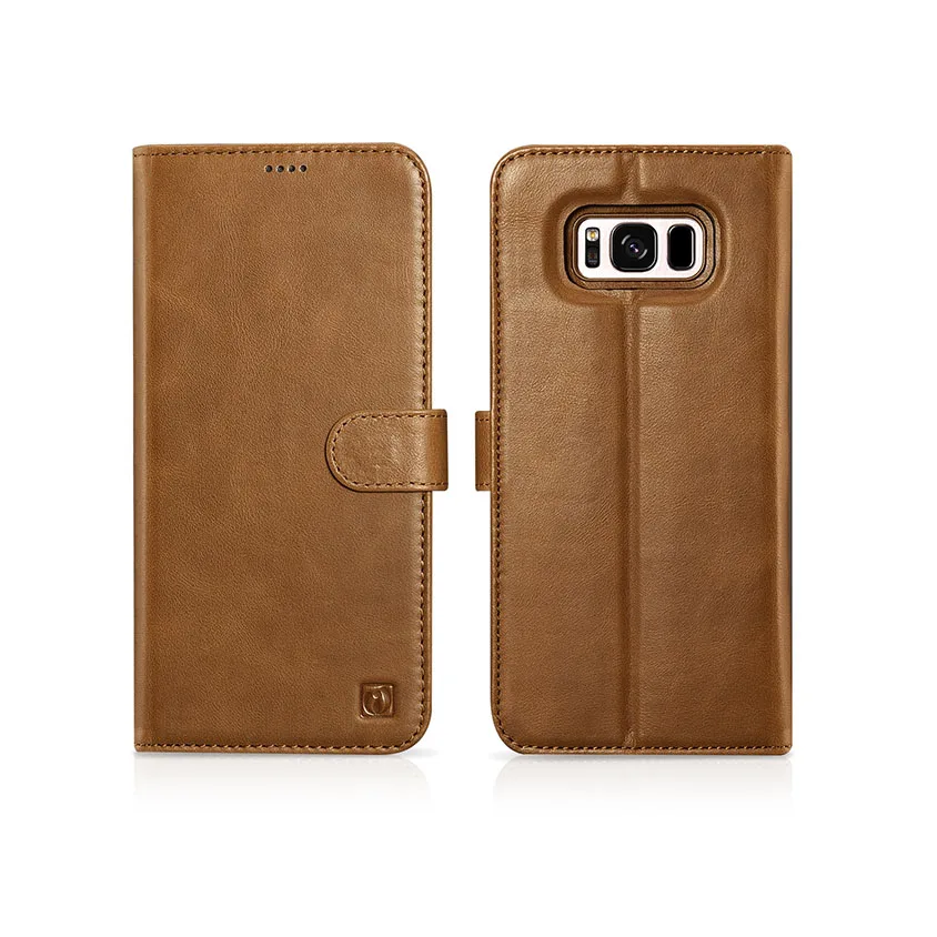 Роскошный Ультратонкий Флип-кейс 2 в 1 из натуральной кожи для Galaxy S8 Plus