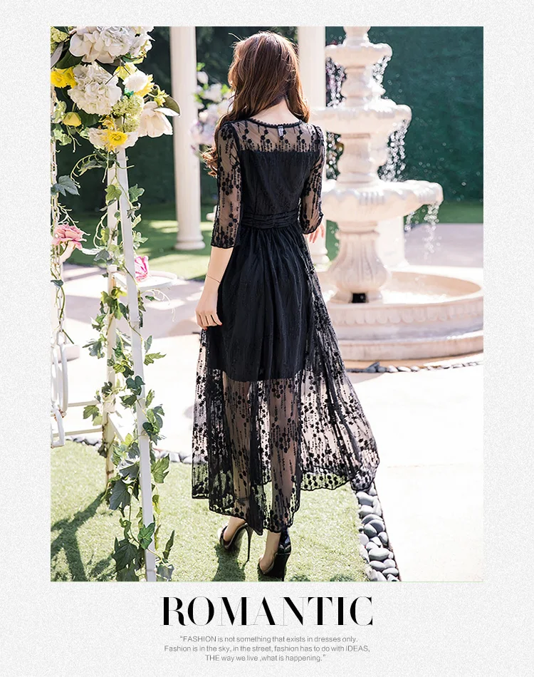 Женское длинное платье с вышивкой элегантные вечерние платья размера плюс