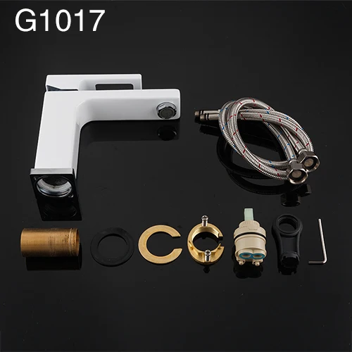 G1017 GAPPO смесители для раковины, смеситель для раковины, кран для раковины, смеситель для воды для ванной комнаты, белые латунные краны, водопроводный кран, крепление на палубе, torneira - Цвет: G1017