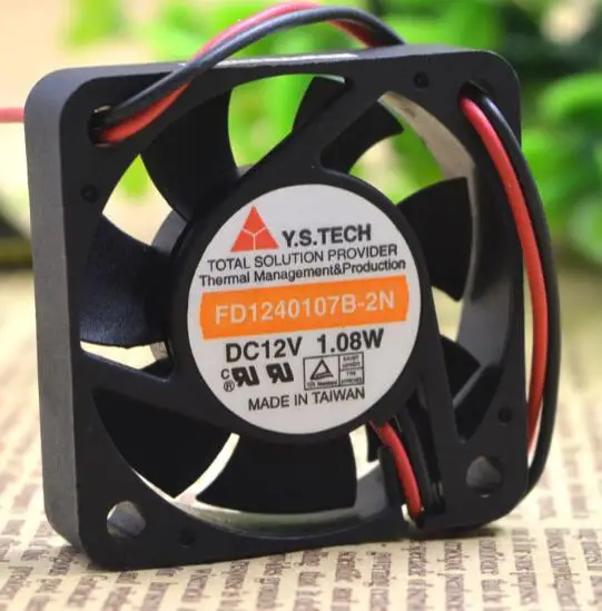 Оригинальный Y. S. TECH подлинный 4 см 40*40*10 1 08 Вт FD1240107B-2N 2 провода Вентилятор