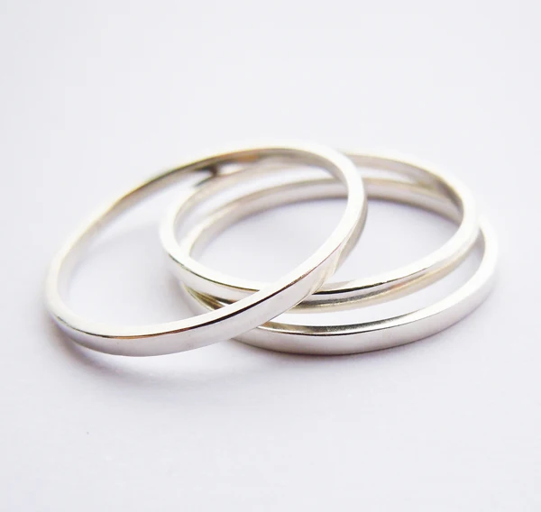 Чистое кольцо из серебра 1 5 пробы WellMade 3 шт./компл. 925 мм|band ring|ring bandring ring |
