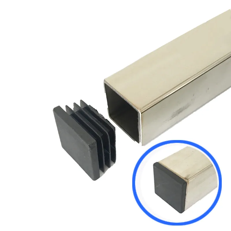 2 шт пластиковые квадратные трубки стол и стул ноги прямоугольная Внутренняя