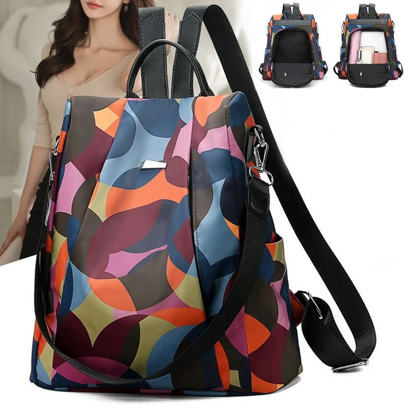 MoneRffi Sac Mochila рюкзак женский Оксфорд Многофункциональный рюкзак повседневный Противоугонный принт рюкзак для девочек-подростков