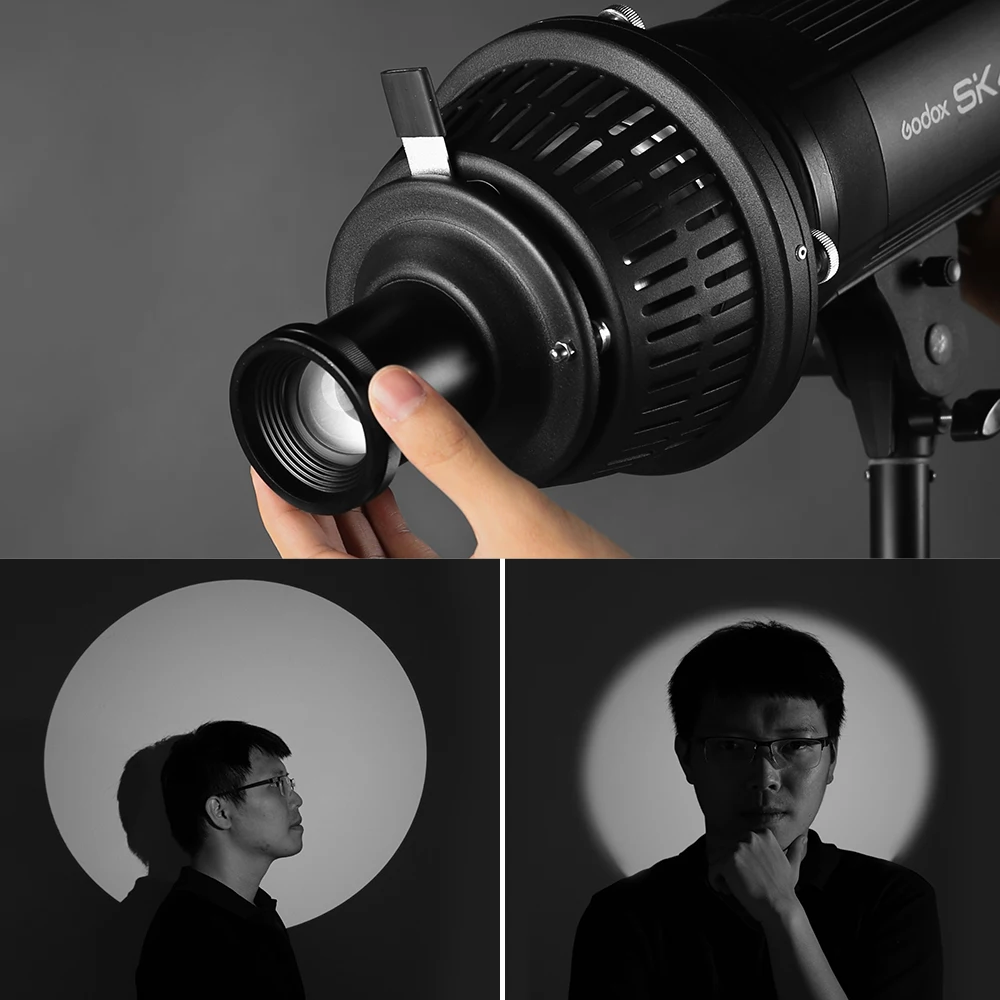 Оптический конденсаторный светильник для фотосъемки с коническим туловищем