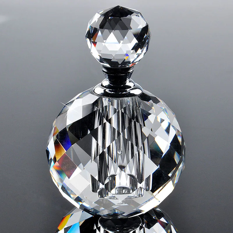 Clear Round Luxury Empty Glass Refillable Container Xmas Gift Wholesale