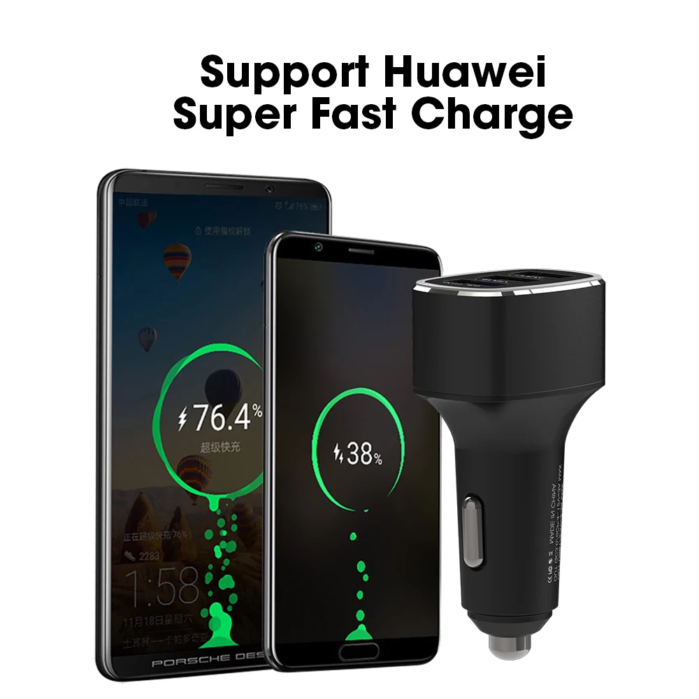 QC3.0 суперзарядка автомобильное зарядное устройство для сигар двойное USB