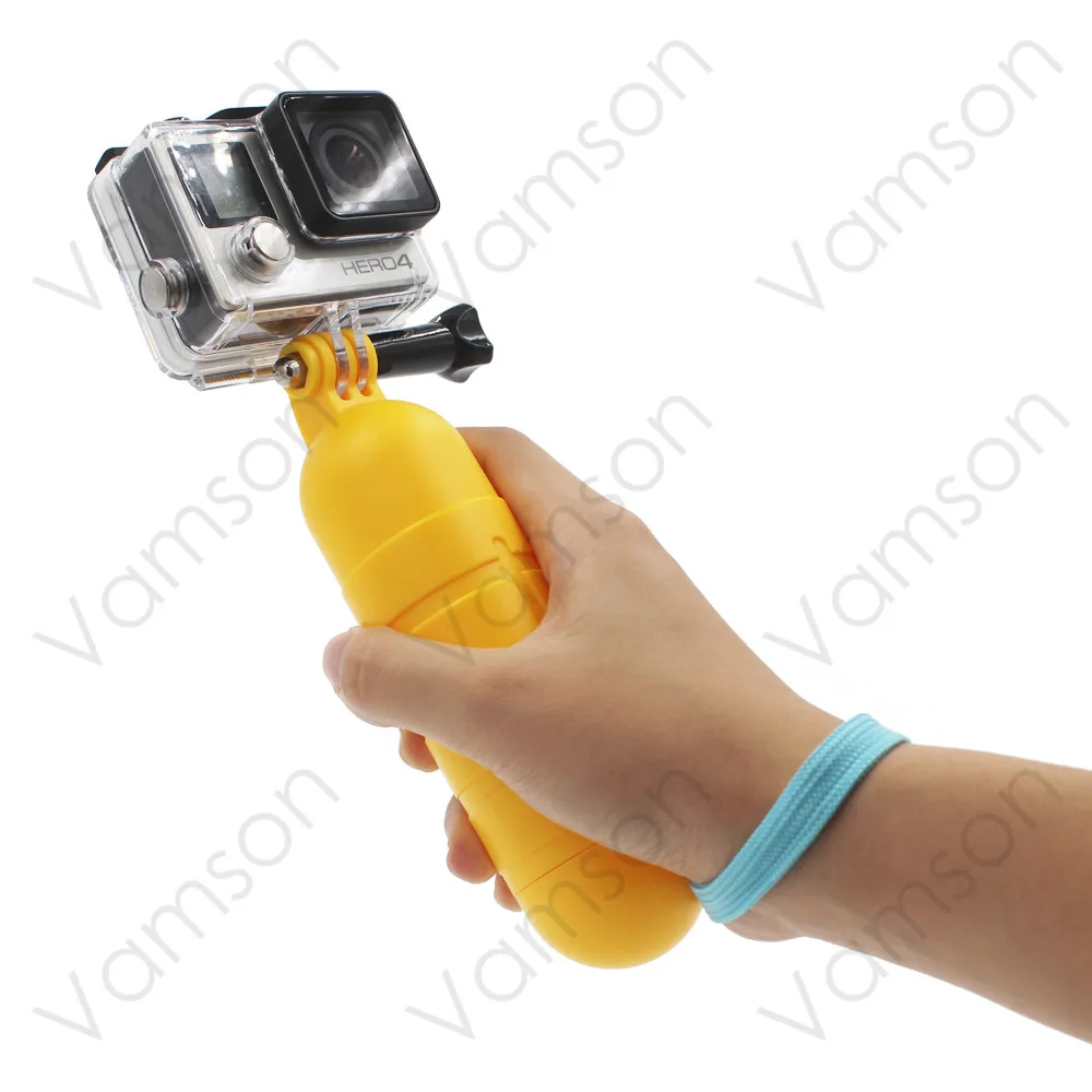 Vamson для Go Pro 8 7 5 Аксессуары желтый плавающий монопод ручка Штатив Yi 4K Gopro Hero 4 3 + 2 |