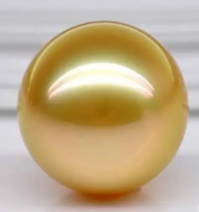

free shipping Noble jewelry PAIR OF HUGE 10-16MM PERFECT ROUND SOUTH SEA GENUINE GOLD LOOSE PEARL