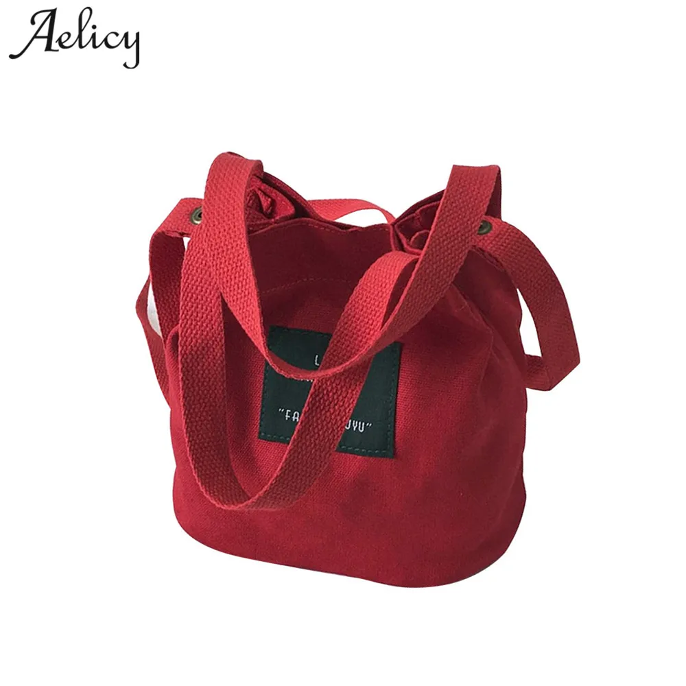 Фото Aelicy Женская Холщовая Сумка мини сумка на одно плечо через женская для покупок