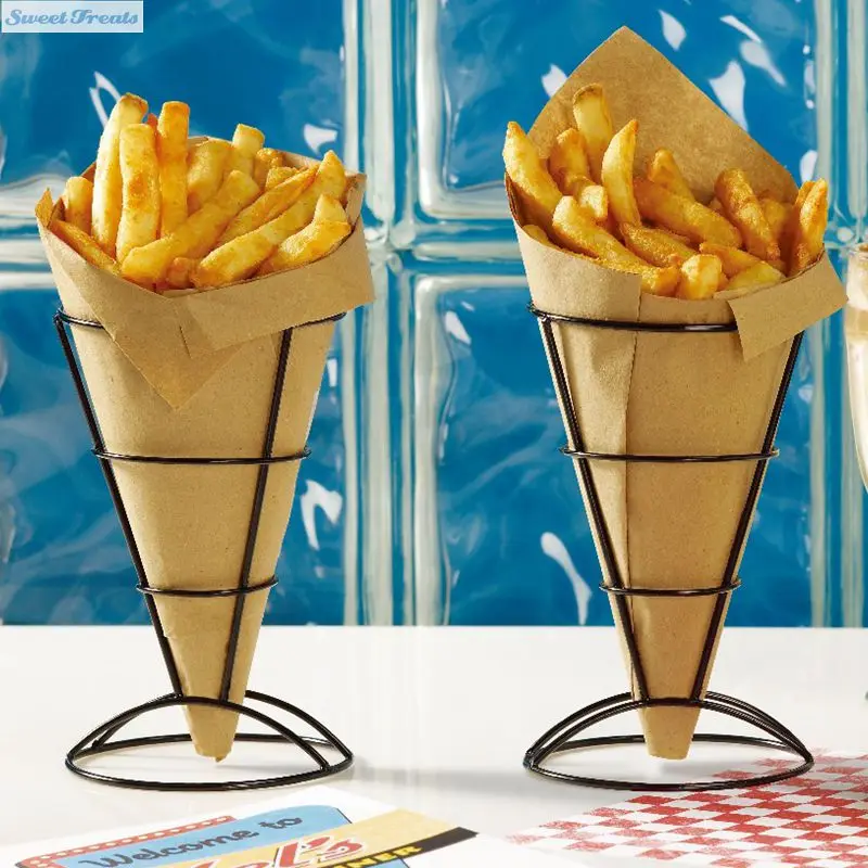 Подметальные машины 2 шт. французская подставка для картофеля фри конусная