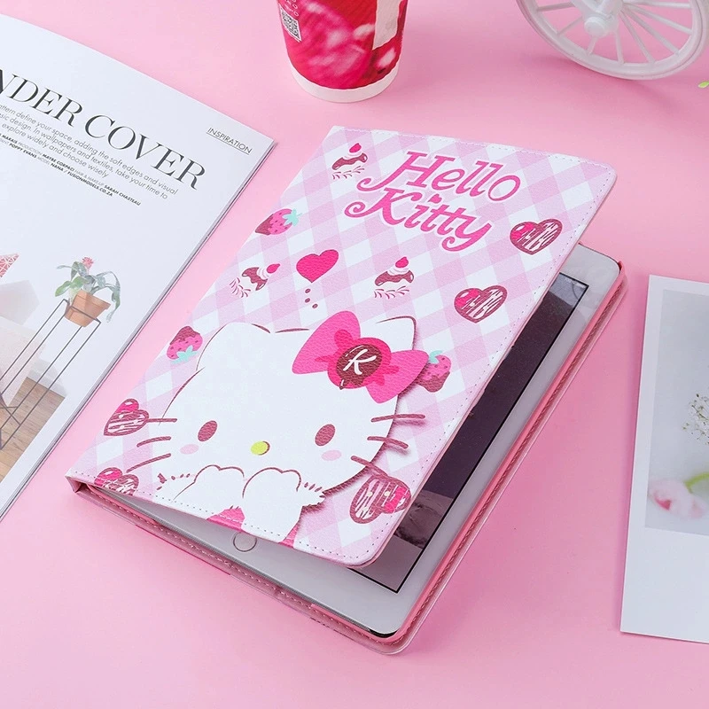 Роскошный ультра тонкий чехол-подставка hello kitty для ipad 2 3 4 air1 2, чехол с функцией автоматического сна и пробуждения, чехол для mini12345 для нового ipad 9,7