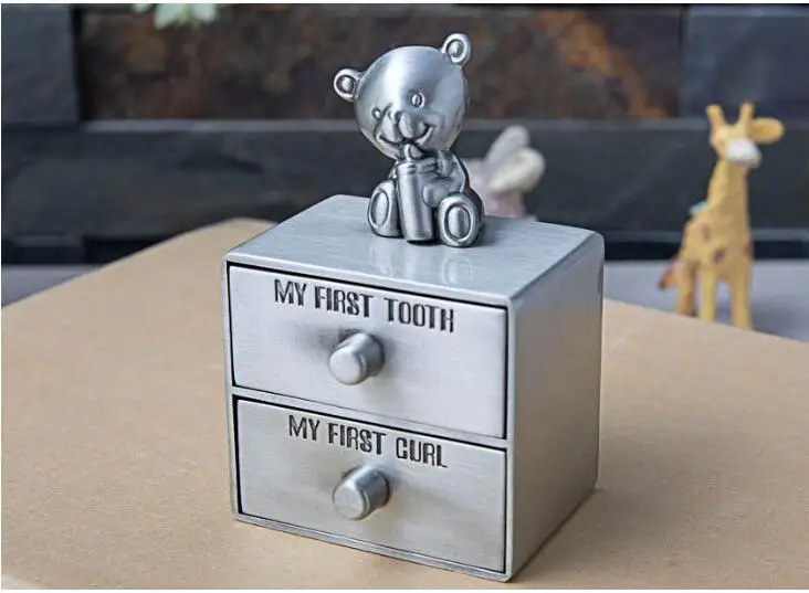 Креативная двухслойная металлическая коробка для хранения зубов babay маленькая