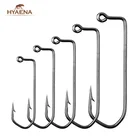 Hyaena большой Рыболовный крючок, 150 шт., 7150, рыболовный крючок из высокоуглеродистой стали, черный Абердин, морской окунь, рыболовный крючок 10-50