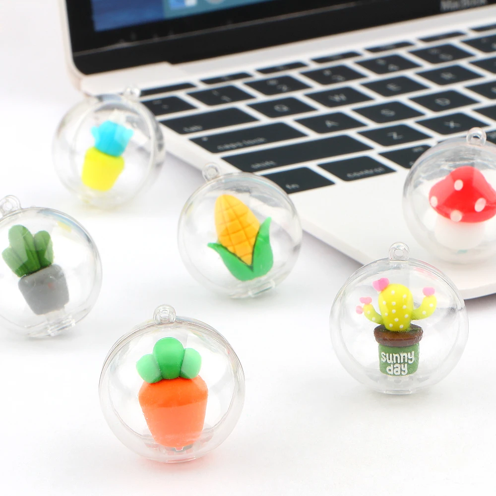 2 шт./лот Съемная подвеска гелевая ручка овощей кактус и Cat желание мяч с черными