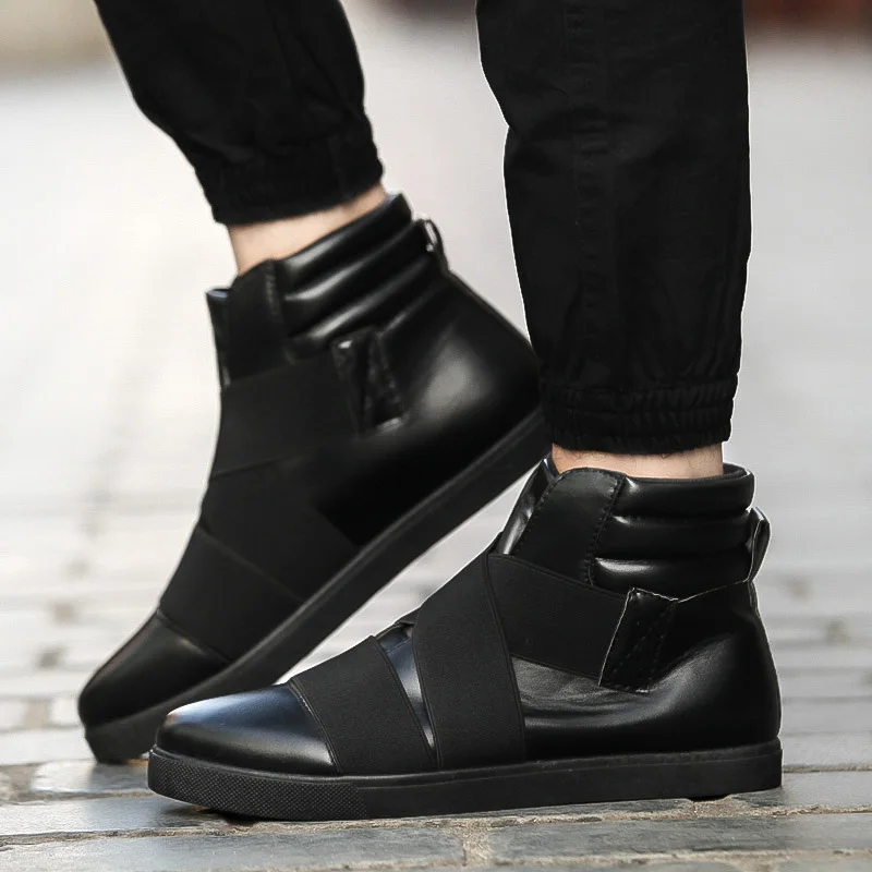 New 2015 High Top Casual For Men Winter Boots Leather Shoes Autumn Breathable Red White Botas 39-44 | Обувь