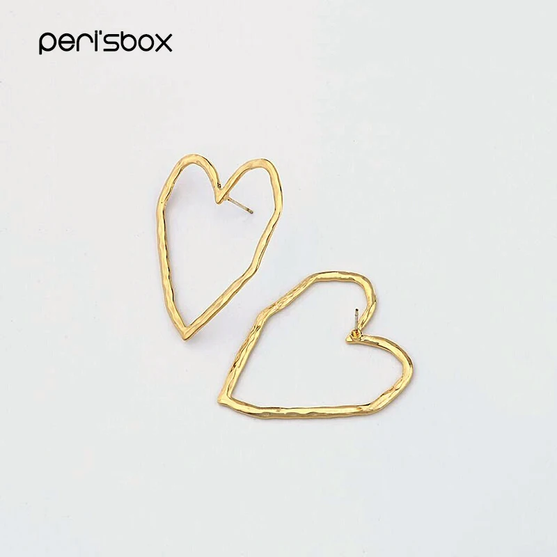 Женские серьги кольца Peri'sBox золотого и серебряного цвета с рисунком молотков