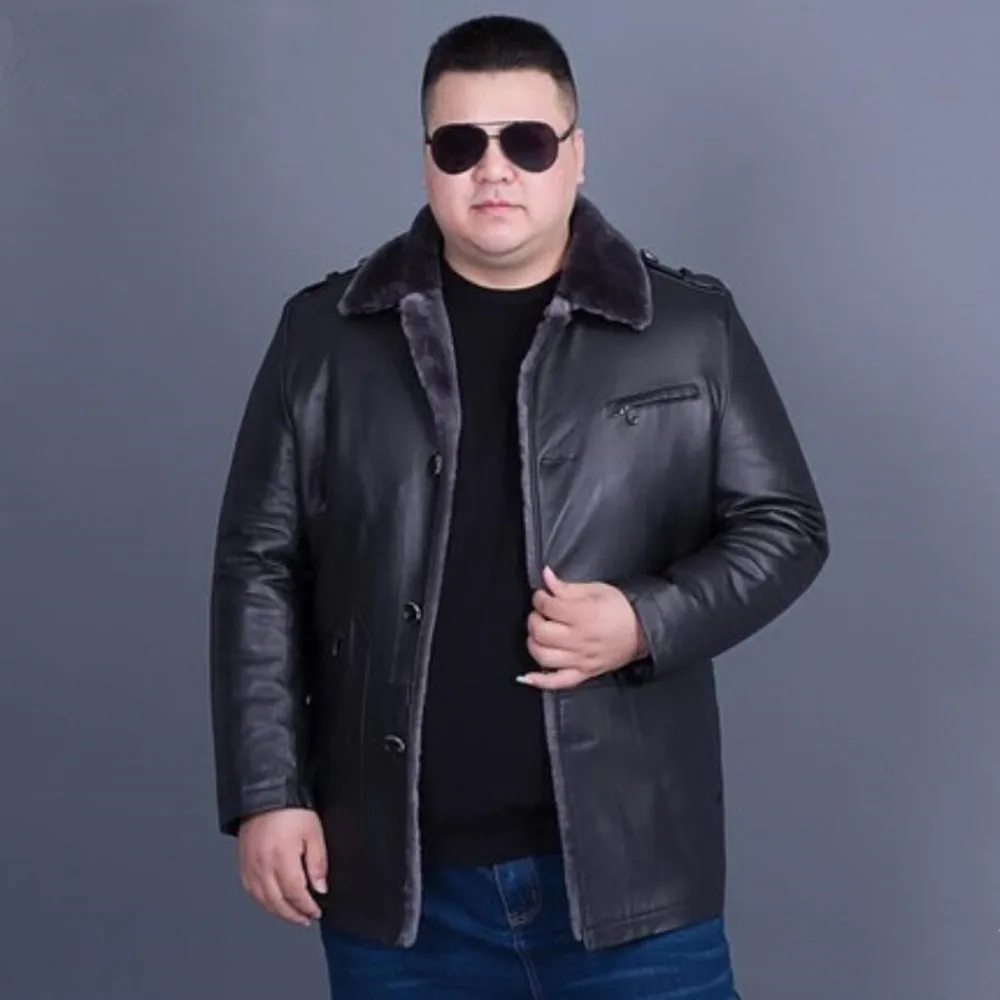 Новое мужское пальто из овчины верхняя одежда Меховая зимняя куртка MLS S1918