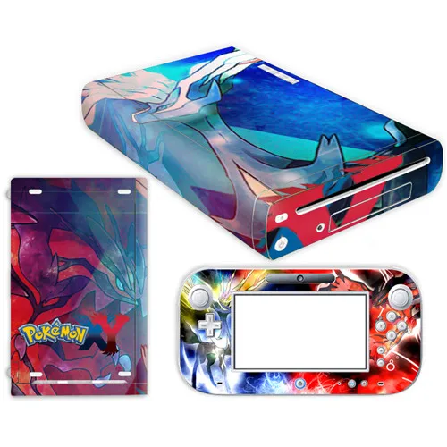YS-WIIU-0016 Наклейка Pokemon Go Pikachu из кожи для nintendo wii u, чехол для консоли с пультами управления, скины для геймпад для nintendo wii u, наклейка - Цвет: YS-WIIU-0016