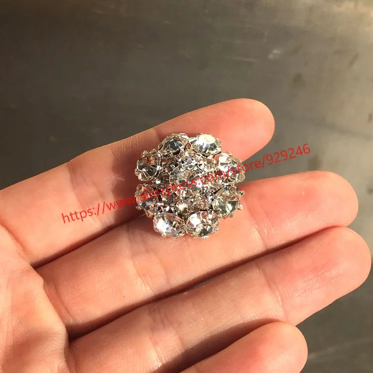 25 мм хрустальные золотые пуговицы для платья круглые черные Стразы женщин