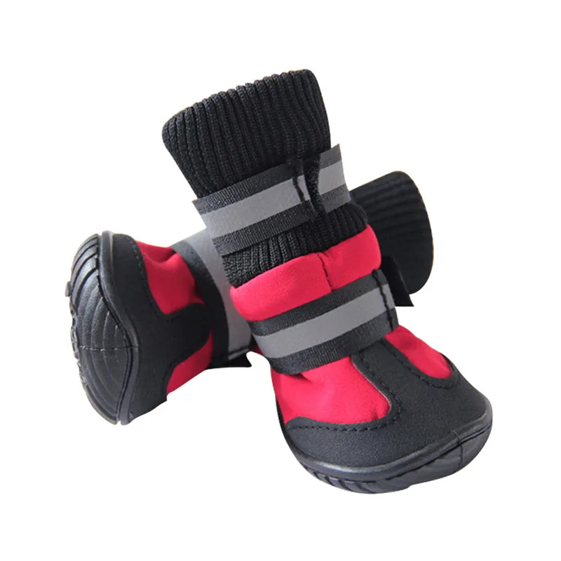 Обувь для собак с высокой талией хлопковые водонепроницаемые ботинки нескользящая резиновая подошва обувь для собак пять размеров четыре цвета обувь для собак для щенка
